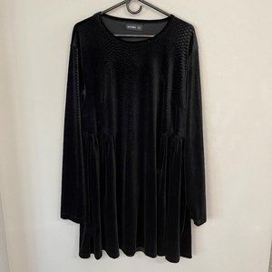 DISTURBIA ~ Black Velvet Snake Print Dress - UK Size 12 - NWT!